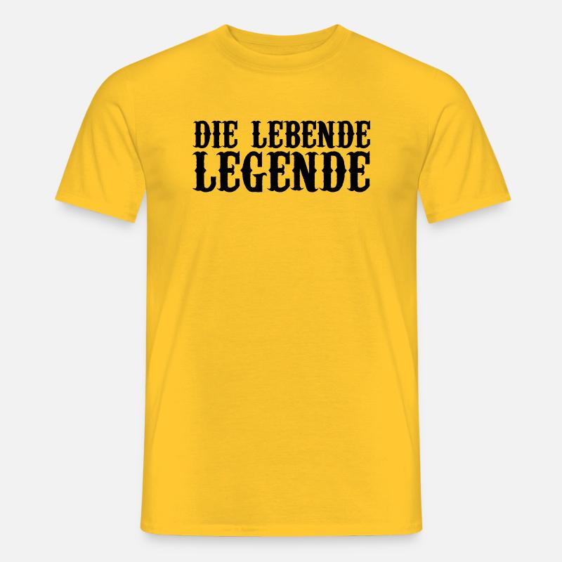 Die lebende Legend - Männer T-Shirt - Gelb
