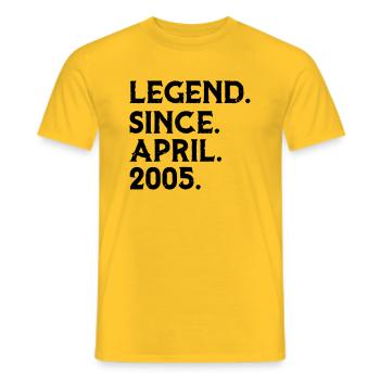 Legende April - Männer T-Shirt - Gelb - Vorne - AI Model Male 178 dark (178cm)