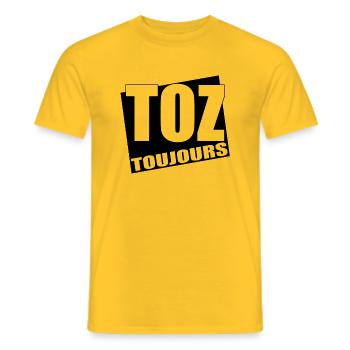 Toz toujours 002 002 - T-shirt homme - jaune - Devant - AI Model Male 178 dark (178cm)