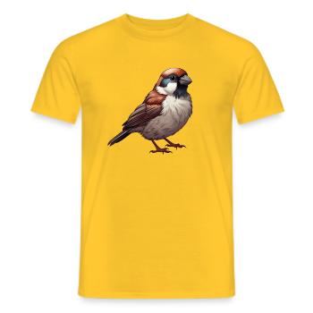 Petit moineau - T-shirt homme - jaune - Devant - AI Model Male 178 dark (178cm)