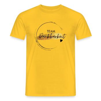 Team Dankbarkeit - positives Denken - Affirmation - Männer T-Shirt - Gelb - Vorne - AI Model Male 178 dark (178cm)