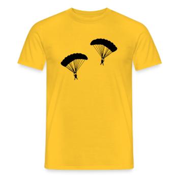 Parachutist - Men's T-Shirt - yellow - Front - AI Model Male 178 dark (178cm)