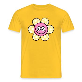 Spotted Yellow Summer Daisy Flower - Men's T-Shirt - yellow - Front - AI Model Male 178 dark (178cm)