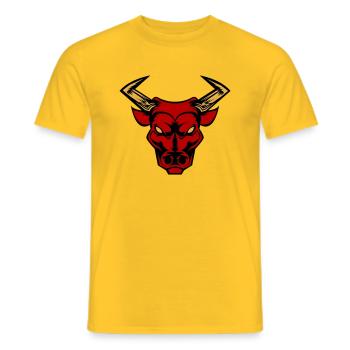 Taureau Taureau - T-shirt homme - jaune - Devant - AI Model Male 178 dark (178cm)