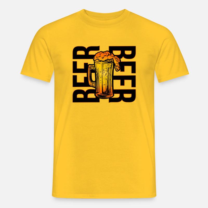 Bier Bier - Männer T-Shirt - Gelb