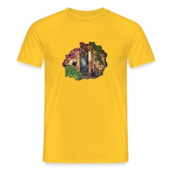 Black Cats - Men's T-Shirt - yellow - Front - AI Model Male 178 dark (178cm)