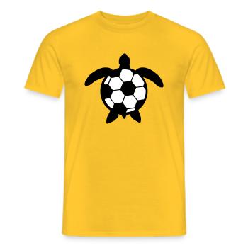 Tortue d’eau Football Sports Hobby Club Fan - T-shirt homme - jaune - Devant - AI Model Male 178 dark (178cm)