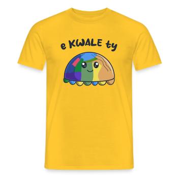 e KWALE ty - Männer T-Shirt - Gelb - Vorne - AI Model Male 178 dark (178cm)