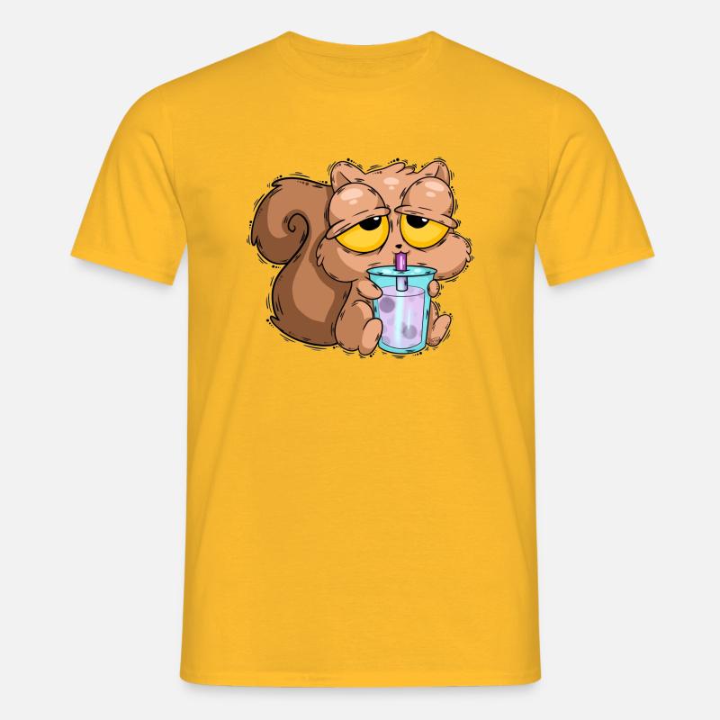 Bubble Eichhörnchen - Männer T-Shirt - Gelb