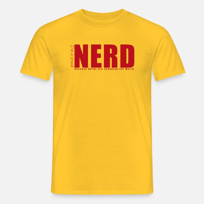 I am a Proud Nerd - Männer T-Shirt - Gelb