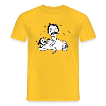 Pater Primerizo - Männer T-Shirt - Gelb - Vorne - AI Model Male 178 dark (178cm)