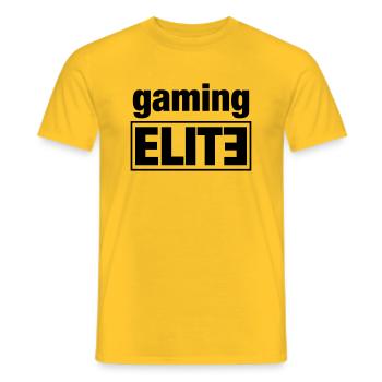 gaming elite - Men's T-Shirt - yellow - Front - AI Model Male 178 dark (178cm)