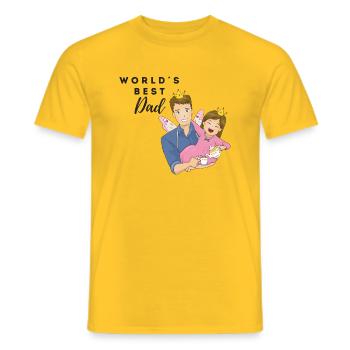 world 2000 papa/meilleur papa/le meilleur papa/fête des pères - T-shirt homme - jaune - Devant - AI Model Male 178 dark (178cm)