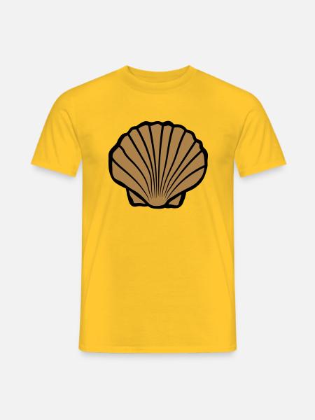 Brown Shell Logo - T-shirt homme - jaune