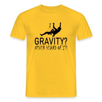 Bouldern Klettern Climbing - Männer T-Shirt - Gelb - Vorne - AI Model Male 178 dark (178cm)