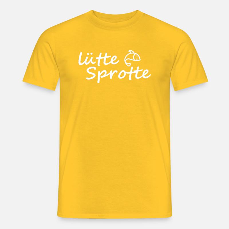 LütteSprotte -weiß - Männer T-Shirt - Gelb