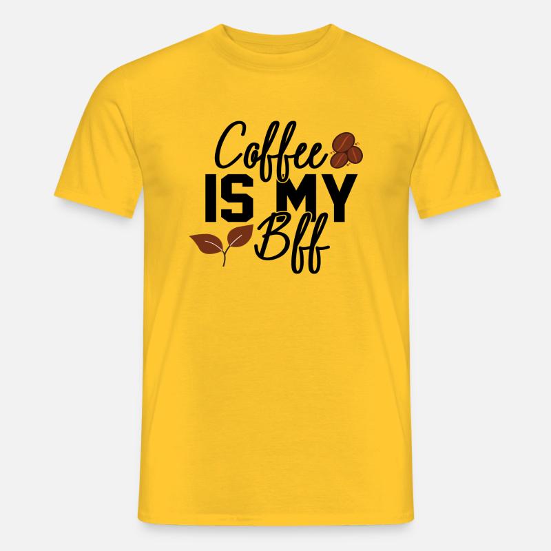 Coffee Is My Bff - Männer T-Shirt - Gelb