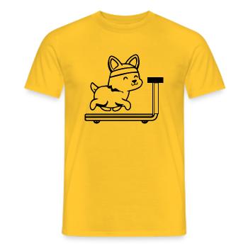 Hund Chien - T-shirt homme - jaune - Devant - AI Model Male 178 dark (178cm)