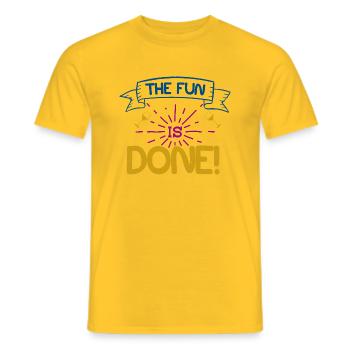 LE PLAISIR EST TERMINÉ - T-shirt homme - jaune - Devant - AI Model Male 178 dark (178cm)