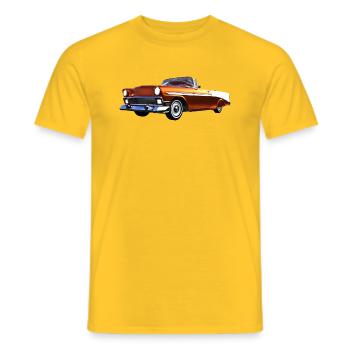 Auto - Männer T-Shirt - Gelb - Vorne - AI Model Male 178 dark (178cm)