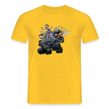 Kid Normal Monster Truck - Men's T-Shirt - yellow - Front - AI Model Male 178 dark (178cm)