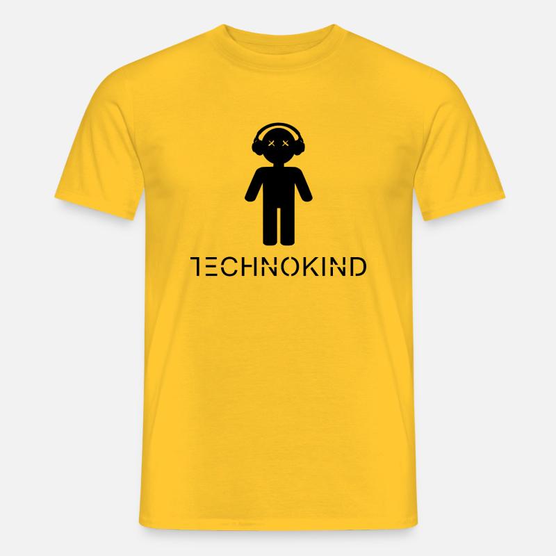 TECHNOKIND BOY - Männer T-Shirt - Gelb