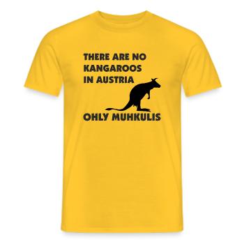 no Kangaroos in Austria - Männer T-Shirt - Gelb - Vorne - AI Model Male 178 dark (178cm)