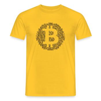 Logo Bitcoin - Crypto - Men's T-Shirt - yellow - Front - AI Model Male 178 dark (178cm)