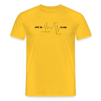Live in A Van is Like a Heart Beat - Männer T-Shirt - Gelb - Vorne - AI Model Male 178 dark (178cm)