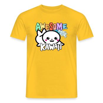 Sceau - Kawaii - T-shirt homme - jaune - Devant - AI Model Male 178 dark (178cm)
