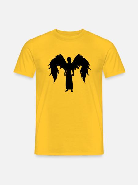 Die Silhouette eines Engels - Männer T-Shirt - Gelb