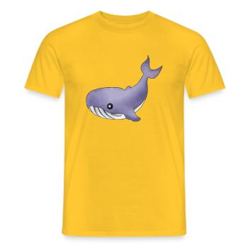 Wal Blauwal Meer Ozean Geschenkidee - Männer T-Shirt - Gelb - Vorne - AI Model Male 178 dark (178cm)