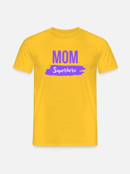 Mama Superheldin - Männer T-Shirt - Gelb