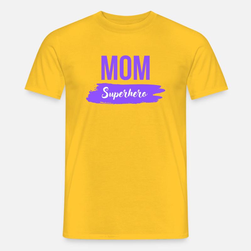 Mama Superheldin - Männer T-Shirt - Gelb