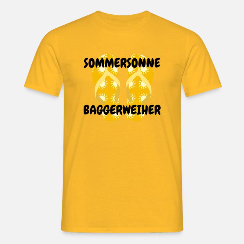 Baggerweiher - Männer T-Shirt - Gelb
