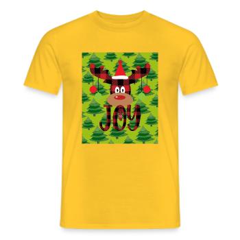 Bientôt NOEL - T-shirt homme - jaune - Devant - AI Model Male 178 dark (178cm)