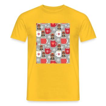 NOEL et yorkshire - T-shirt homme - jaune - Devant - AI Model Male 178 dark (178cm)
