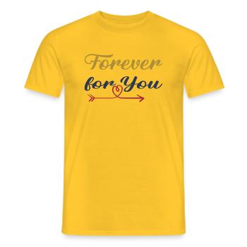 Forever for you - Männer T-Shirt - Gelb - Vorne - AI Model Male 178 dark (178cm)