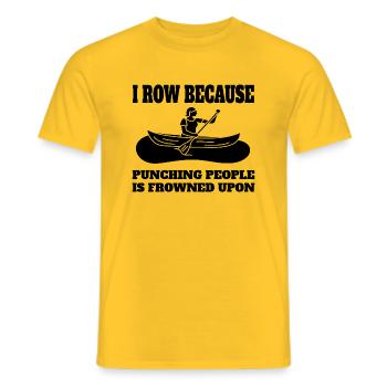 Rameur rameur disant club d’aviron rameur drôle - T-shirt homme - jaune - Devant - AI Model Male 178 dark (178cm)
