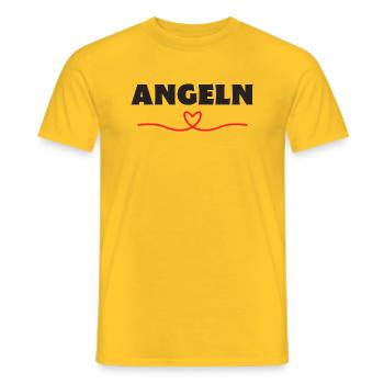 Angeln Angler Fischer - Männer T-Shirt - Gelb - Vorne - AI Model Male 178 dark (178cm)