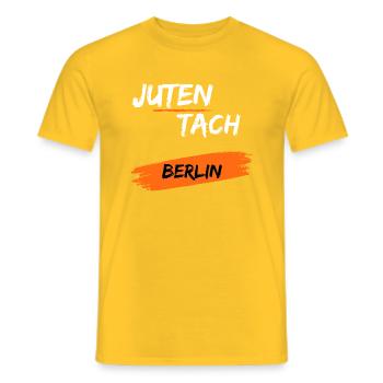 Juten Tach Berlin - Männer T-Shirt - Gelb - Vorne - AI Model Male 178 dark (178cm)