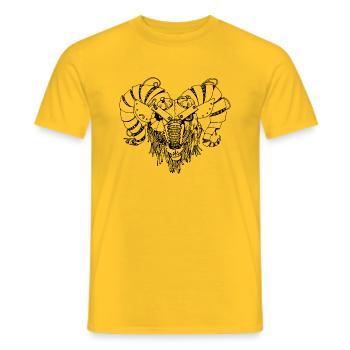 steampank ram - Men's T-Shirt - yellow - Front - AI Model Male 178 dark (178cm)