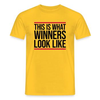 What Winners Look Like - Männer T-Shirt - Gelb - Vorne - AI Model Male 178 dark (178cm)