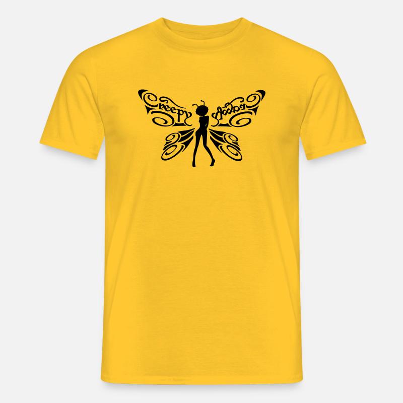 Creepy Crawly - Männer T-Shirt - Gelb