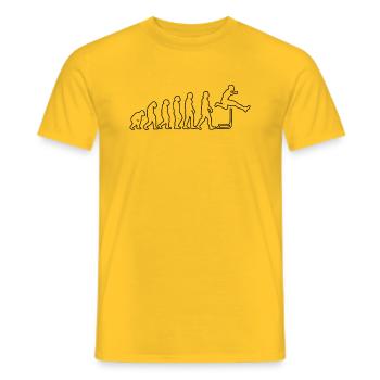Hürdenlauf Geschenk Hürdenläufer Leichtathletik - Männer T-Shirt - Gelb - Vorne - AI Model Male 178 dark (178cm)