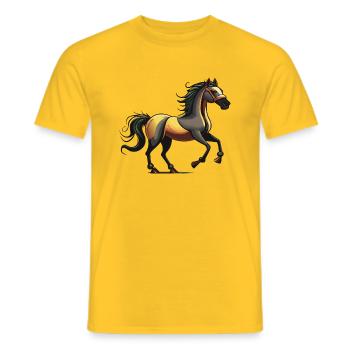 Holly Horse - Männer T-Shirt - Gelb - Vorne - AI Model Male 178 dark (178cm)