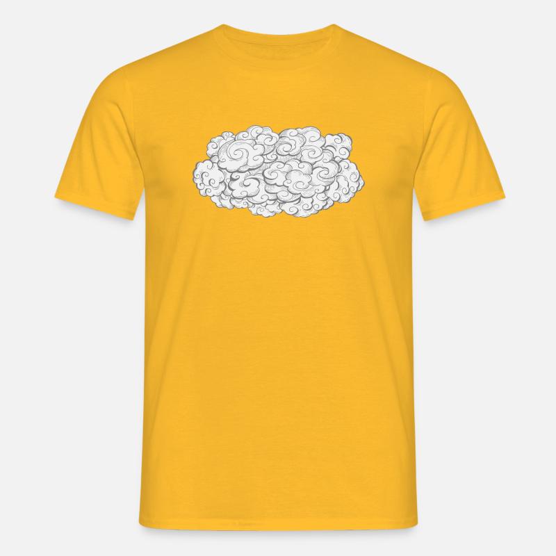 Cloud cloud | Brain cloud - Men's T-Shirt - yellow