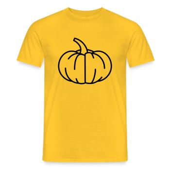 pumpkin 39 - Men's T-Shirt - yellow - Front - AI Model Male 178 dark (178cm)