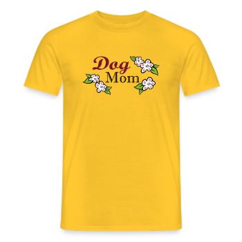 Dog Mom Hunde Mami - Männer T-Shirt - Gelb - Vorne - AI Model Male 178 dark (178cm)