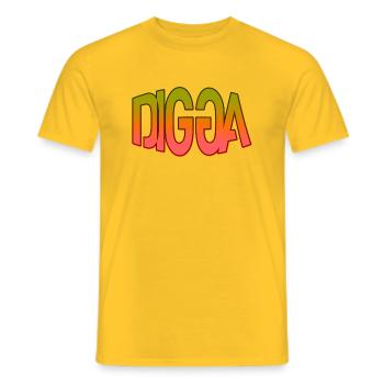 DIGGA - Männer T-Shirt - Gelb - Vorne - AI Model Male 178 dark (178cm)